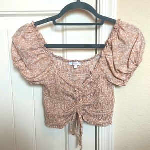 Crop top with scrunch detail